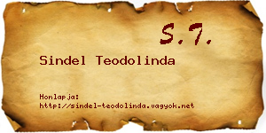 Sindel Teodolinda névjegykártya